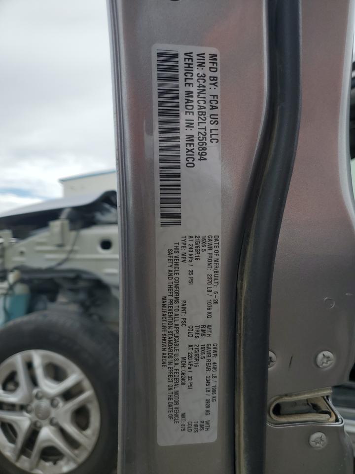 3C4NJCAB2LT256894 2020 Jeep Compass Sport