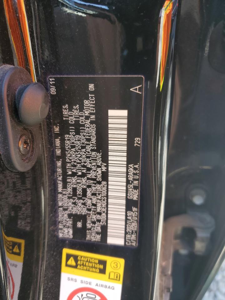 5TDDK3EH0CS100628 2012 Toyota Highlander Limited