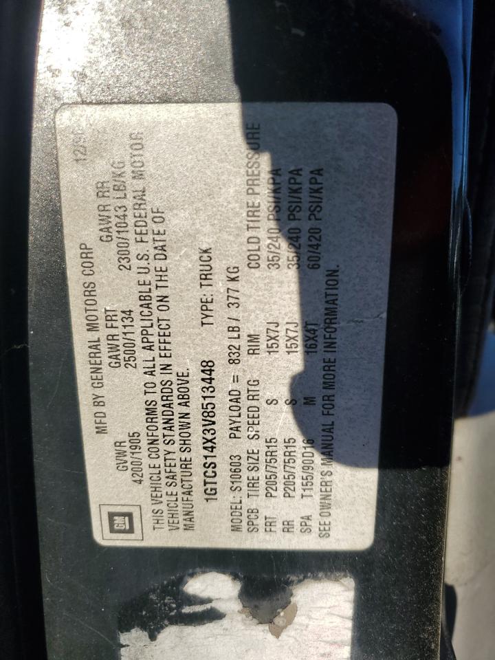 1GTCS14X3V8513448 1997 GMC Sonoma