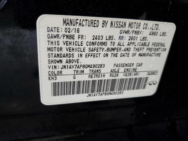 2016 INFINITI Q50 HYBRID JN1AV7AP8GM490283