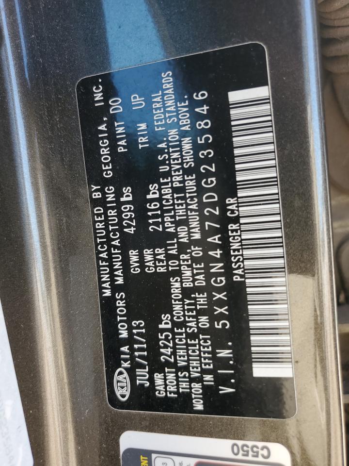 5XXGN4A72DG235846 2013 Kia Optima Ex