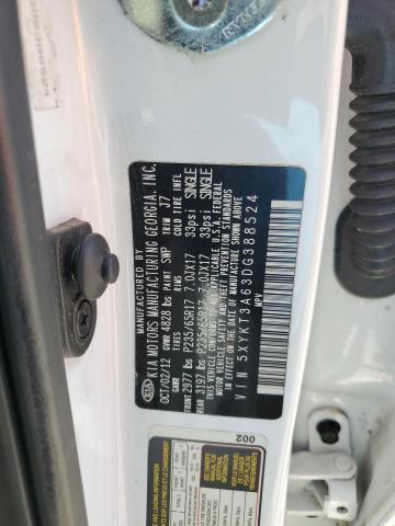 2013 Kia Sorento Lx VIN: 5XYKT3A63DG388524 Lot: 58564474