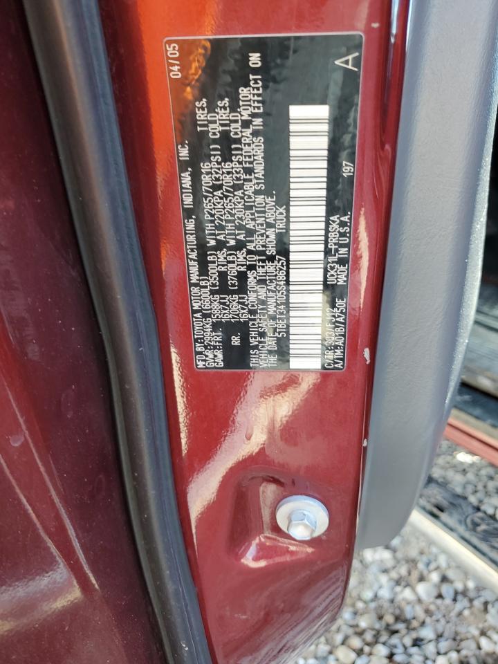 5TBET34105S486257 2005 Toyota Tundra Double Cab Sr5