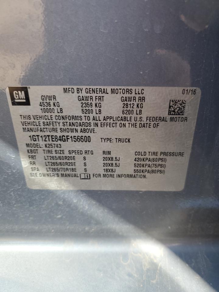 1GT12TE84GF156600 2016 GMC Sierra K2500 Slt