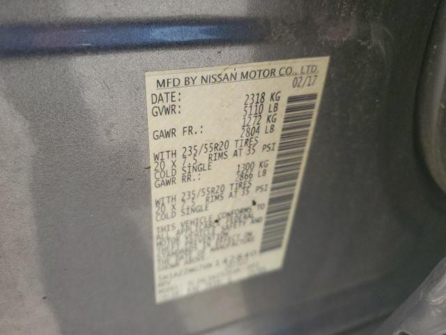 2017 Nissan Murano S VIN: 5N1AZ2MG7HN142840 Lot: 59646124