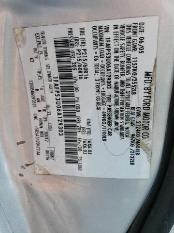2006 Ford Taurus Se VIN: 1FAFP53U06A129303 Lot: 57355204