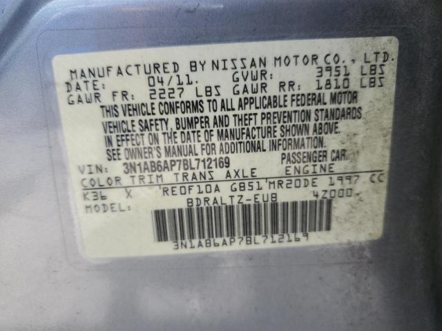 2011 Nissan Sentra 2.0 VIN: 3N1AB6AP7BL712169 Lot: 58758674