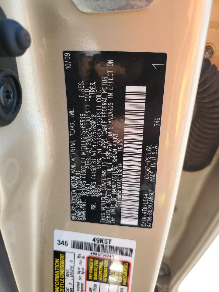 5TFHW5F1XAX113834 2010 Toyota Tundra Crewmax Limited