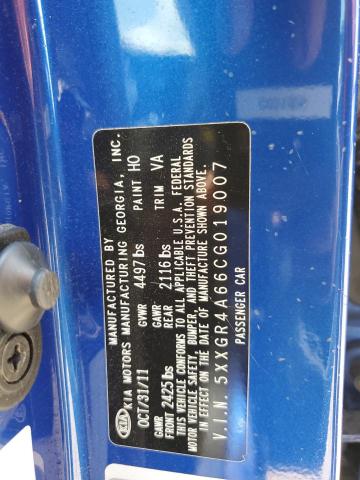 2012 Kia Optima Sx VIN: 5XXGR4A66CG019007 Lot: 59112304