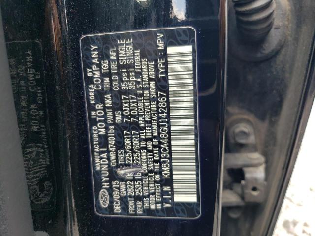 2016 Hyundai Tucson Limited VIN: KM8J3CA48GU142867 Lot: 57231634