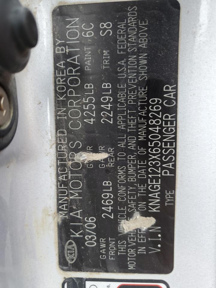 KNAGE123X65048269 2006 Kia Optima Lx
