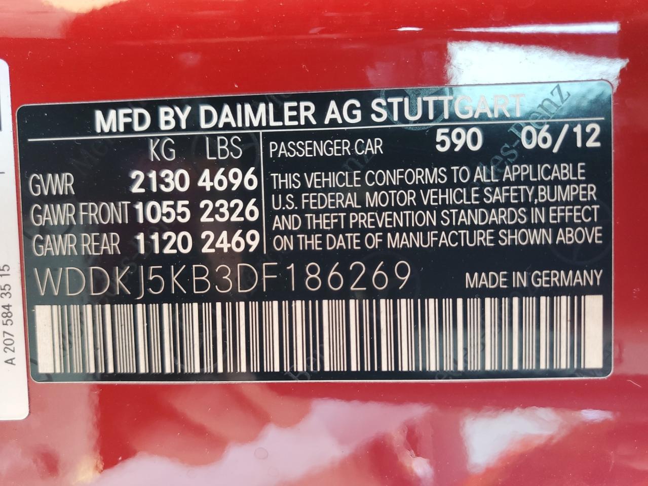 WDDKJ5KB3DF186269 2013 Mercedes-Benz E 350