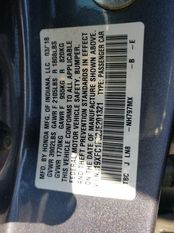 19XFC1F32JE201321 2018 Honda Civic Ex