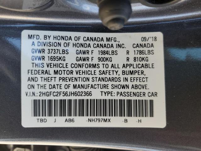 2HGFC2F56JH602366 2018 HONDA CIVIC - Image 13