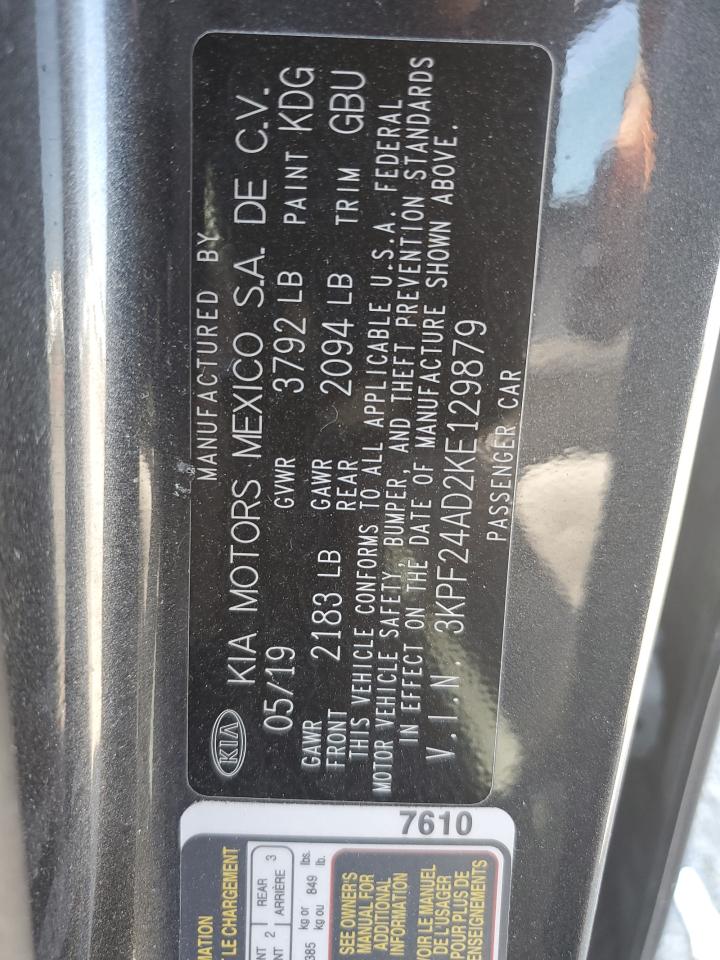 3KPF24AD2KE129879 2019 Kia Forte Fe