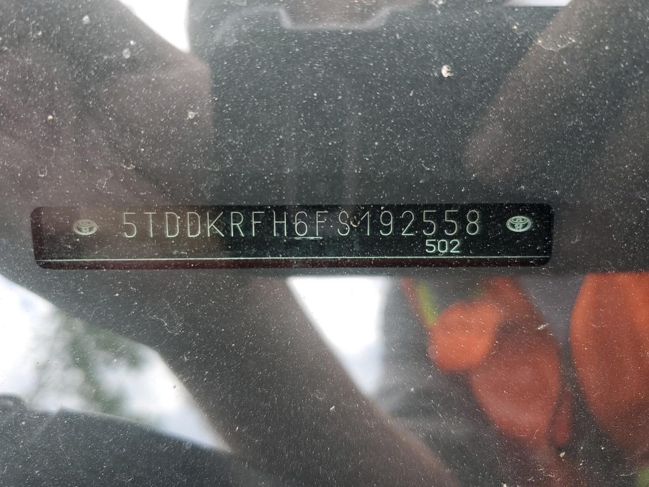 5TDDKRFH6FS192558 2015 Toyota Highlander Limited