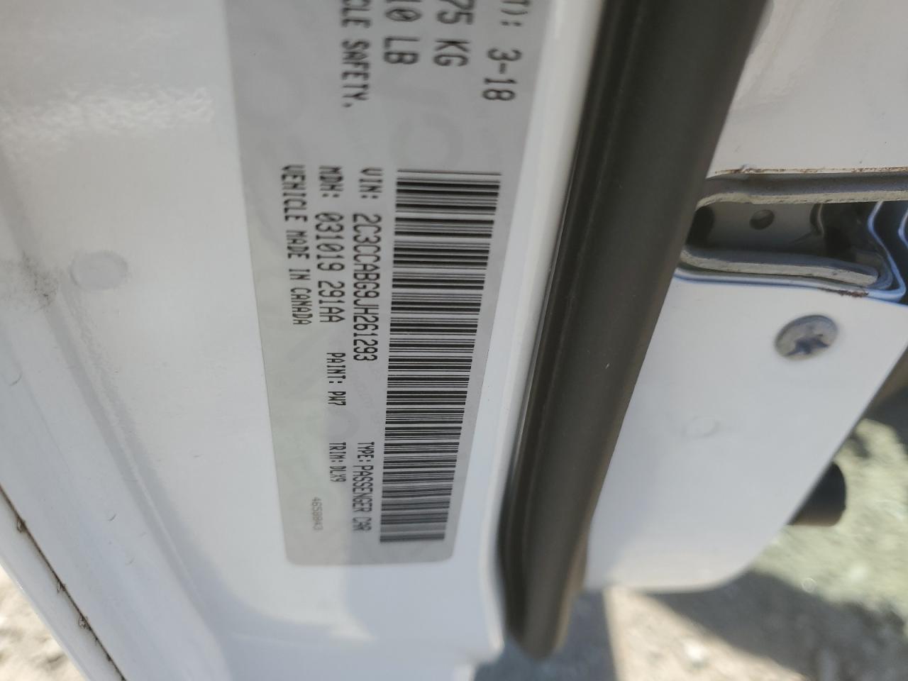 2C3CCABG9JH261293 2018 Chrysler 300 S