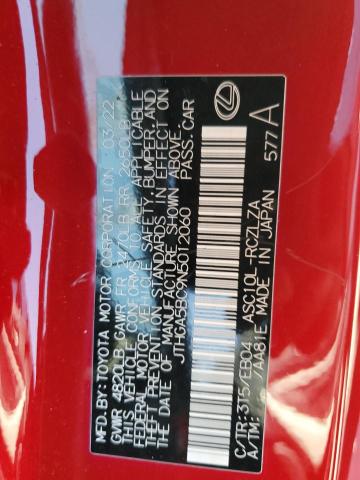 2022 LEXUS RC 300 BAS JTHGA5BC9N5012060