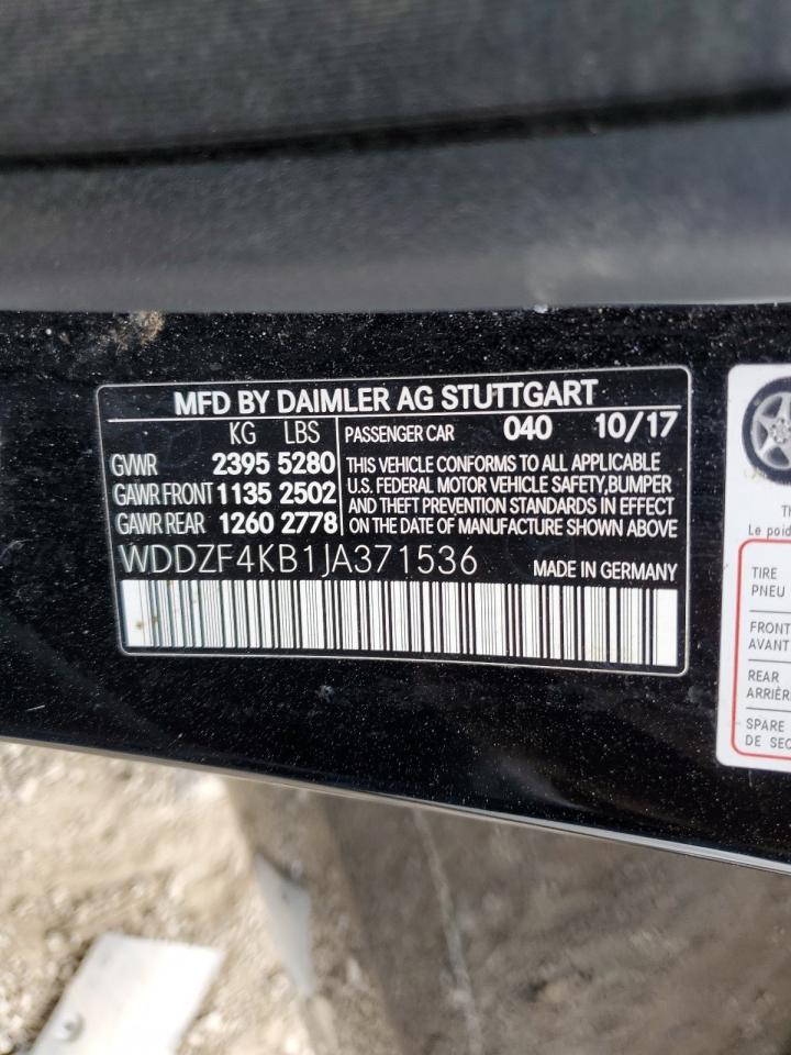 WDDZF4KB1JA371536 2018 Mercedes-Benz E 300 4Matic