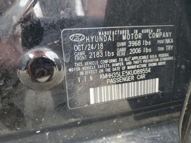 2019 Hyundai Elantra Gt VIN: KMHH35LE5KU089554 Lot: 58753424