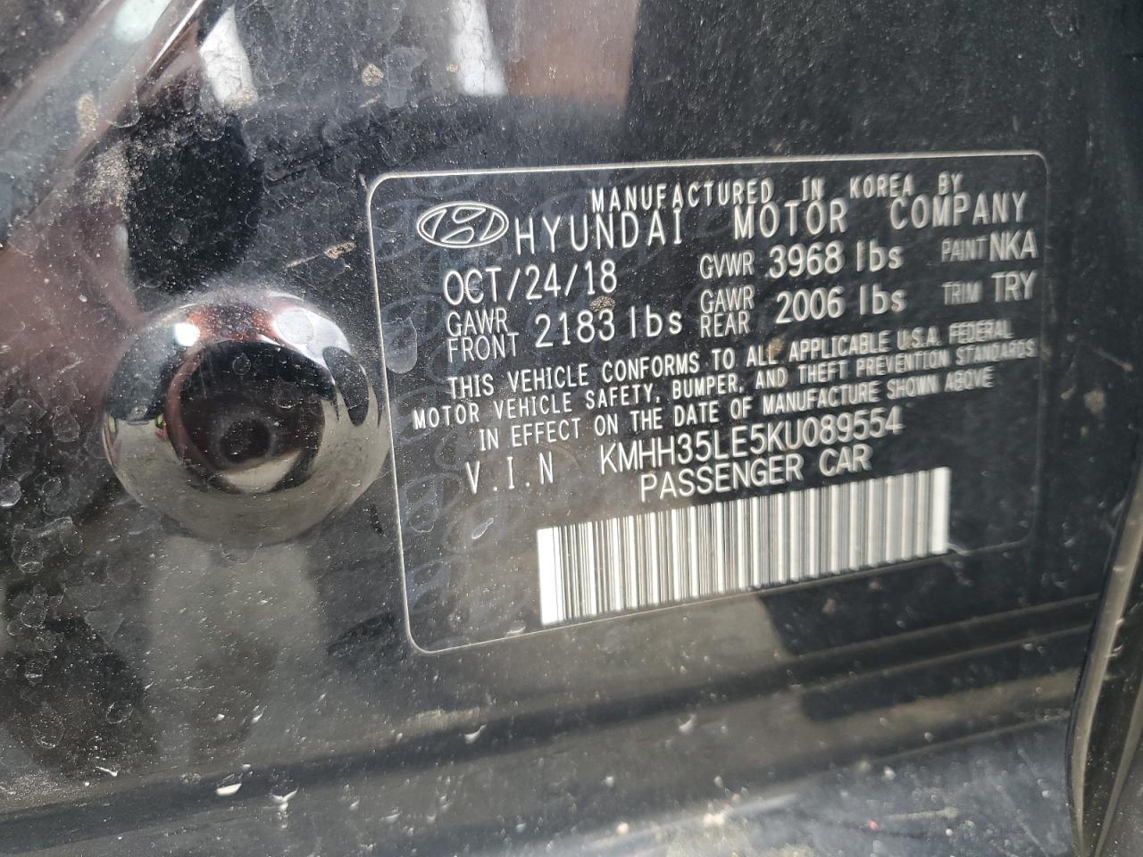 KMHH35LE5KU089554 2019 Hyundai Elantra Gt