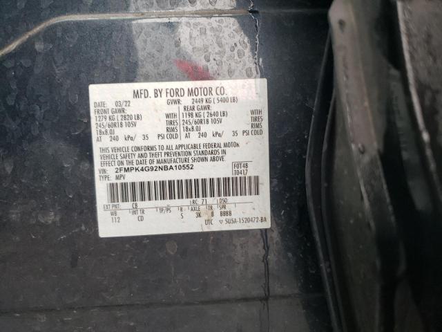 2022 FORD EDGE SE - 2FMPK4G92NBA10552