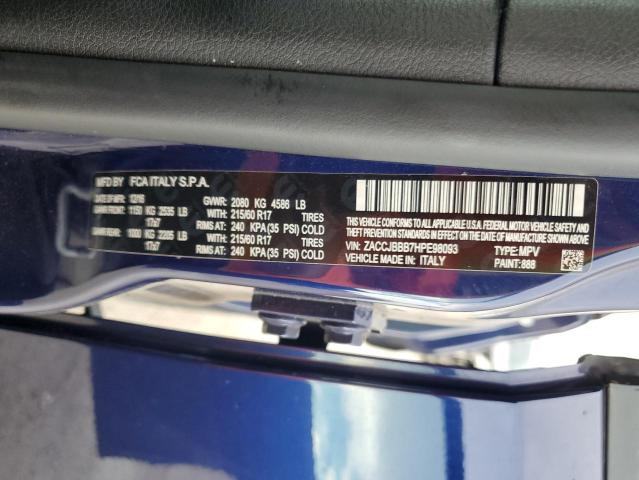 2017 Jeep Renegade Latitude VIN: ZACCJBBB7HPE98093 Lot: 57135394