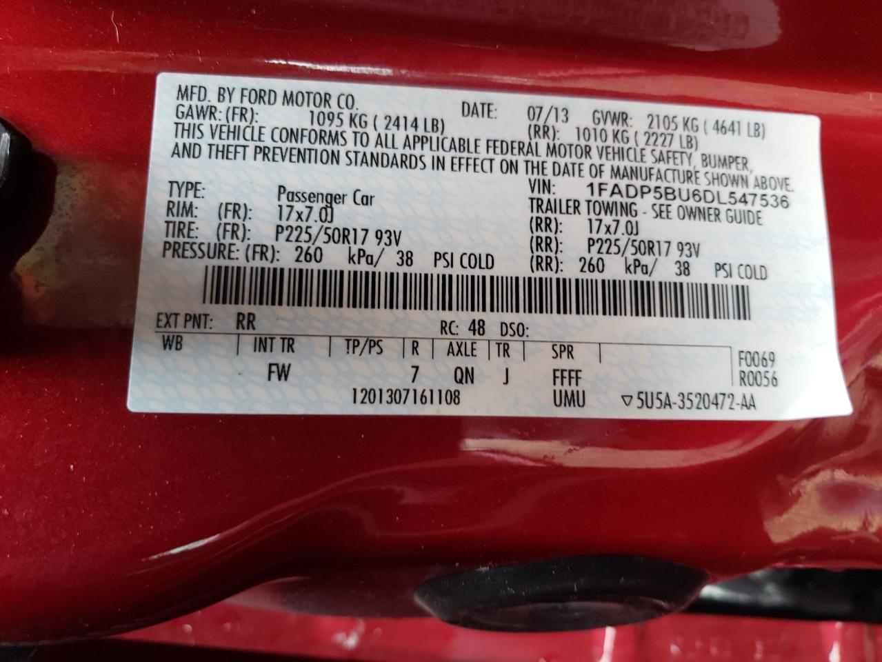 1FADP5BU6DL547536 2013 Ford C-Max Sel