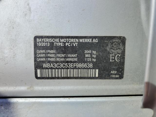 2014 BMW 320 I xDrive VIN: WBA3C3C53EF986638 Lot: 58719254