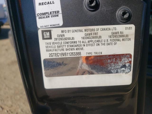 2001 GMC New Sierra C1500 VIN: 2GTEC19V611263388 Lot: 60328394