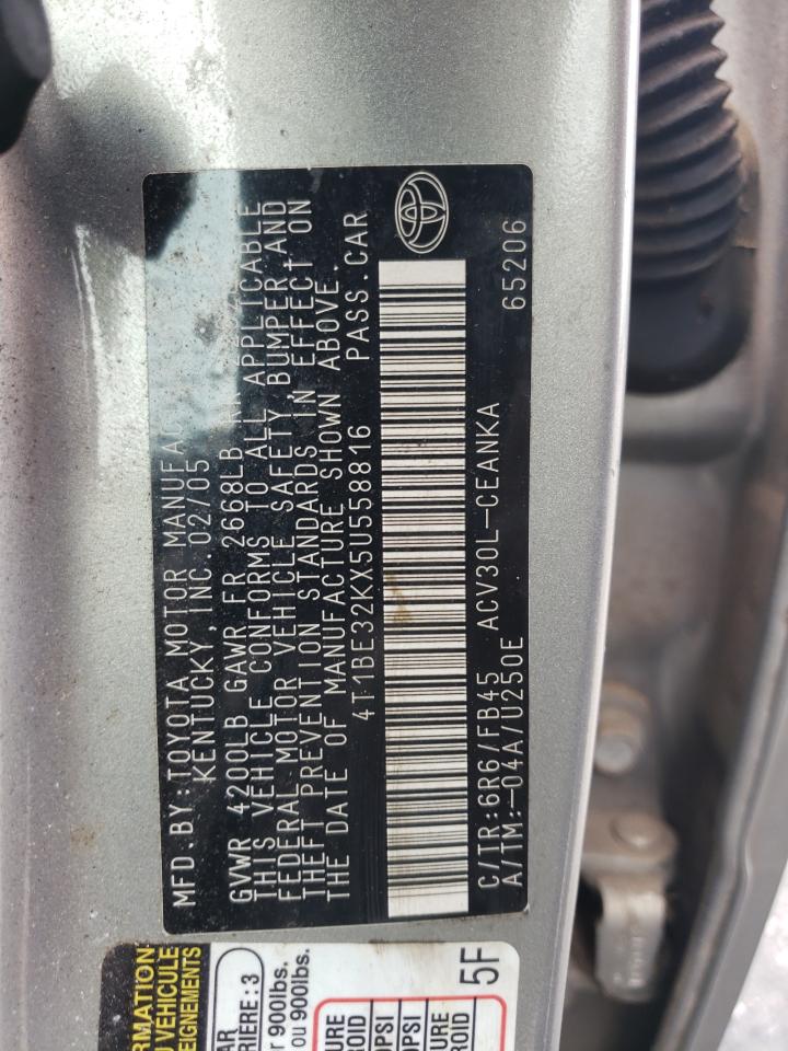 4T1BE32KX5U558816 2005 Toyota Camry Le