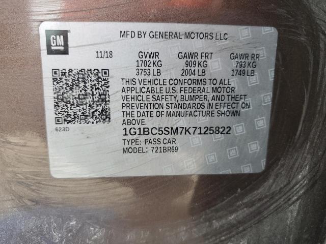 2019 CHEVROLET CRUZE LS - 1G1BC5SM7K7125822