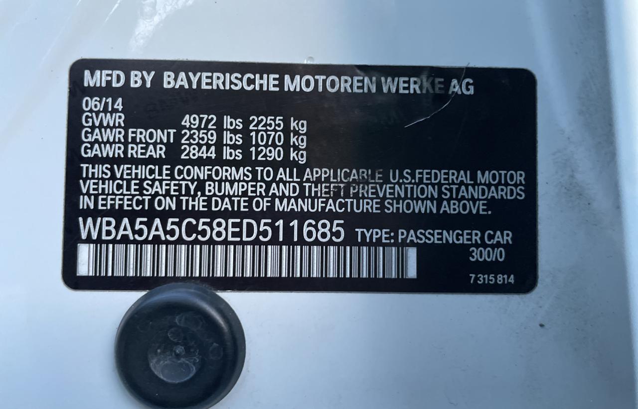 WBA5A5C58ED511685 2014 BMW 528 I