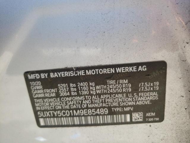 VIN 5UXTY5C01M9E85489 2021 BMW X3, Xdrive30I no.14