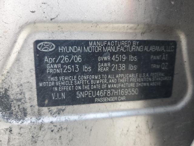 2007 Hyundai Sonata Se VIN: 5NPEU46F87H169550 Lot: 60205674