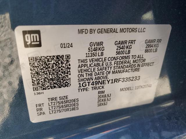 2024 GMC SIERRA K25 - 1GT49NEY1RF335233
