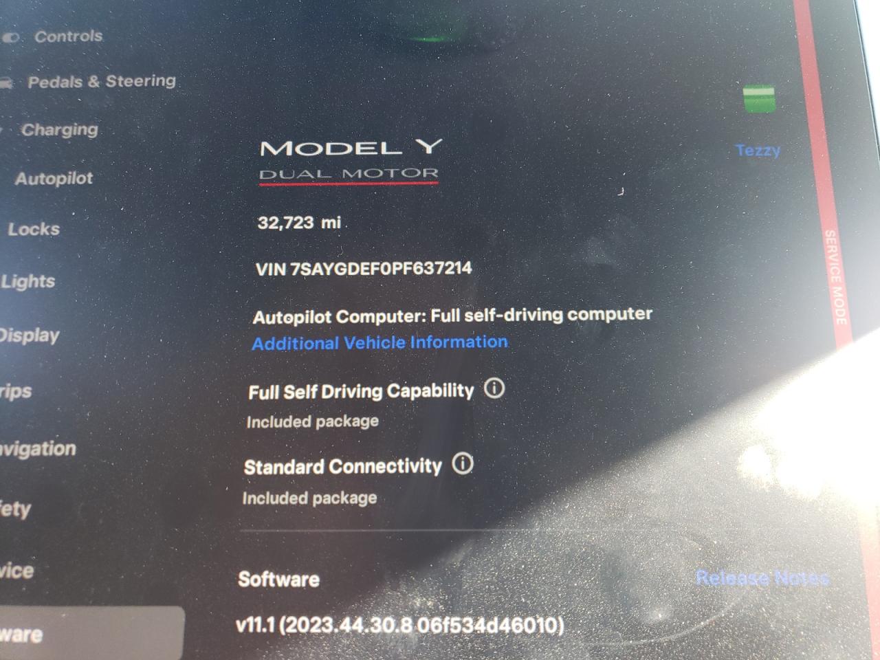 7SAYGDEF0PF637214 2023 Tesla Model Y