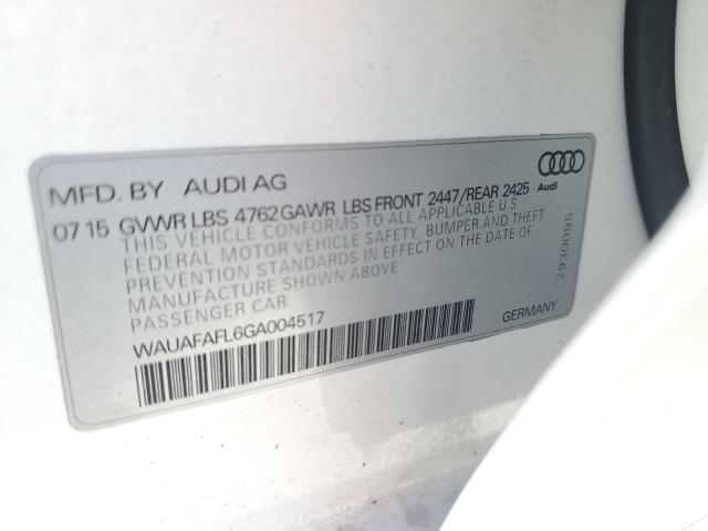 VIN WAUAFAFL6GA004517 2016 Audi A4, Premium S-Line no.13