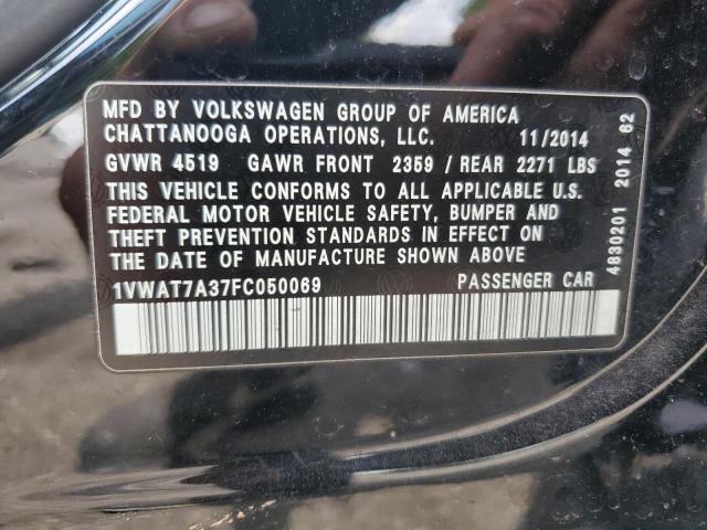 1VWAT7A37FC050069 2015 Volkswagen Passat S