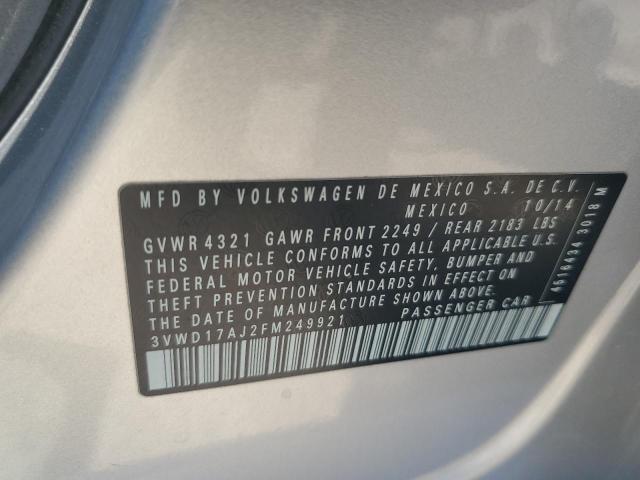 2015 VOLKSWAGEN JETTA SE - 3VWD17AJ2FM249921