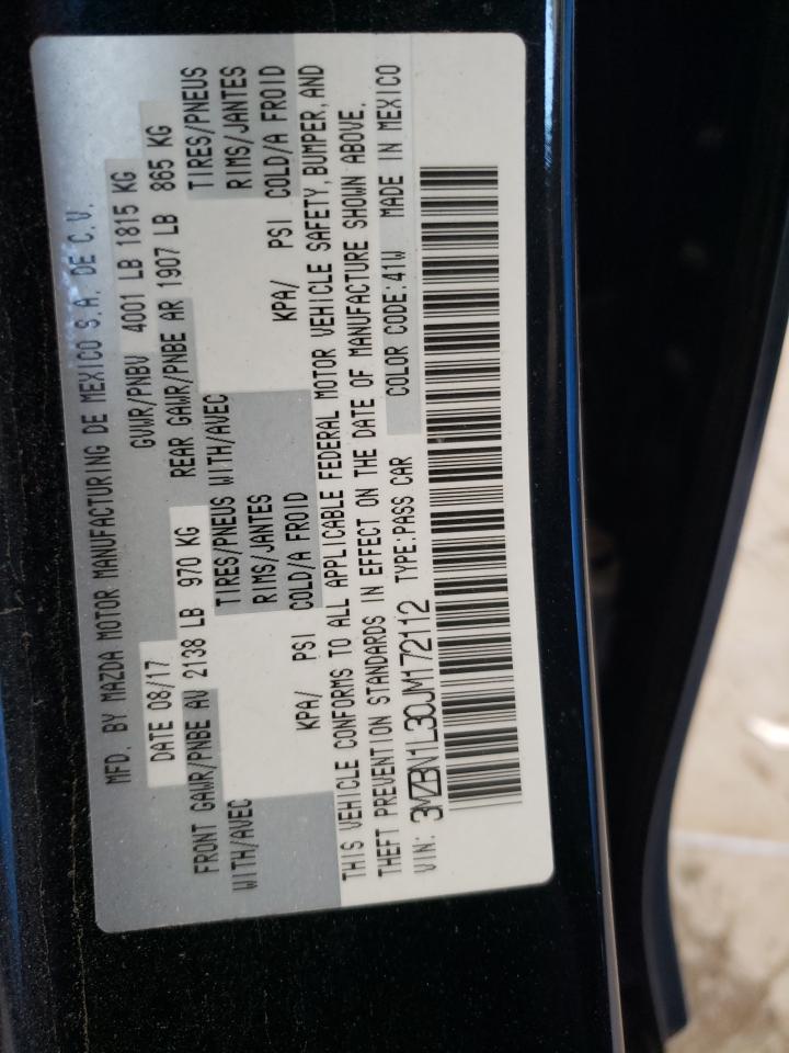 3MZBN1L30JM172112 2018 Mazda 3 Touring