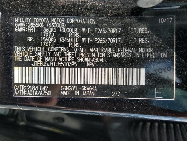 VIN JTEBU5JR1J5510395 2018 Toyota 4runner, Sr5/Sr5... no.13