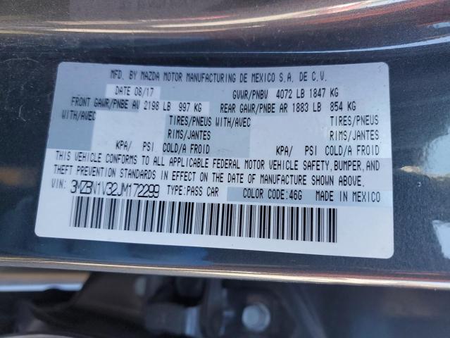 2018 Mazda 3 Touring VIN: 3MZBN1V32JM172299 Lot: 60163284