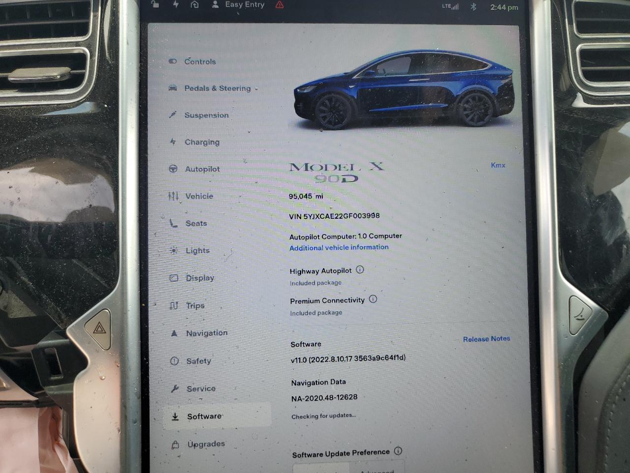 5YJXCAE22GF003998 2016 Tesla Model X