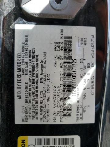 2019 Ford Mustang Gt VIN: 1FATP8FFXK5171725 Lot: 58541534