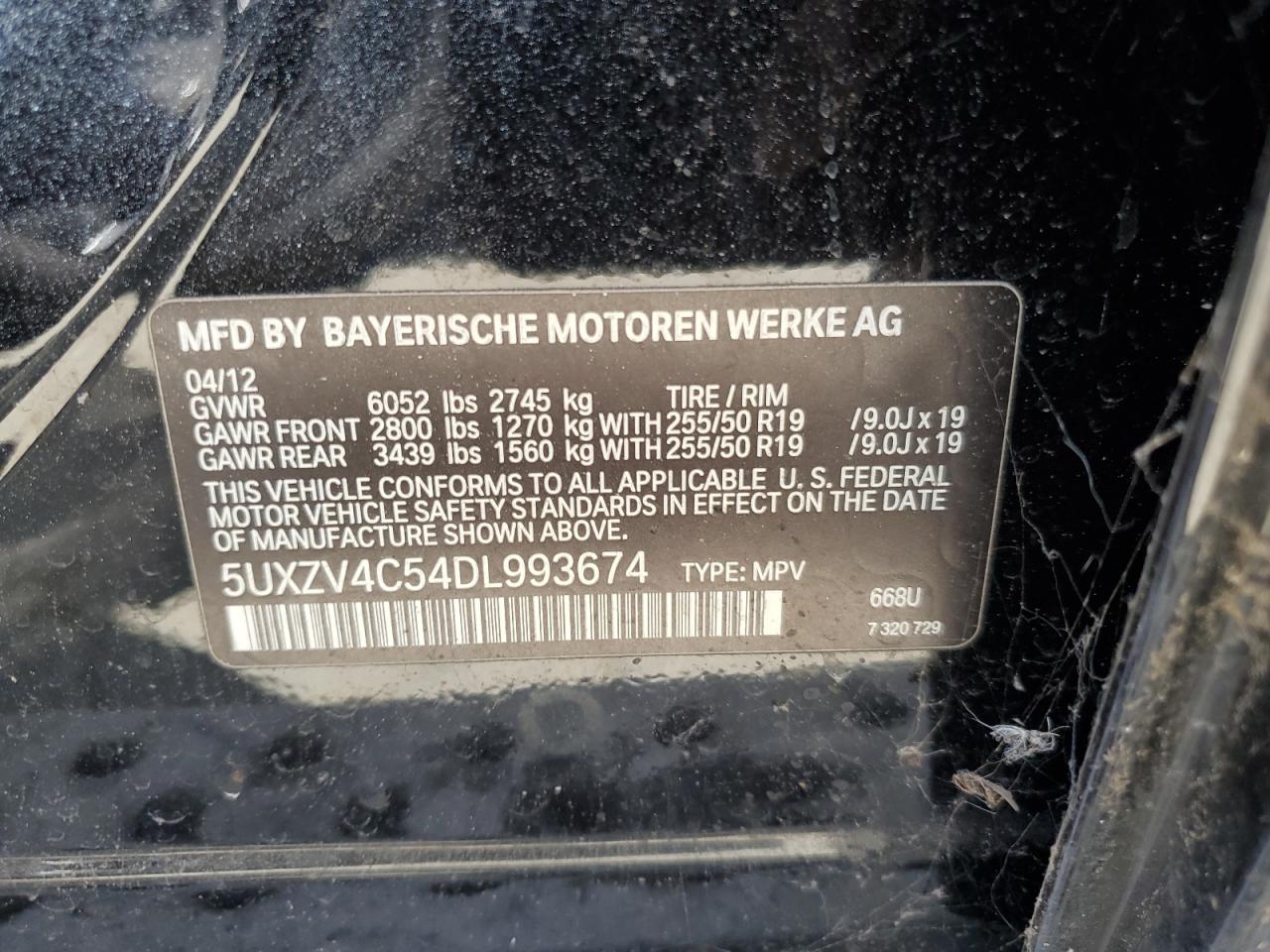5UXZV4C54DL993674 2013 BMW X5 xDrive35I