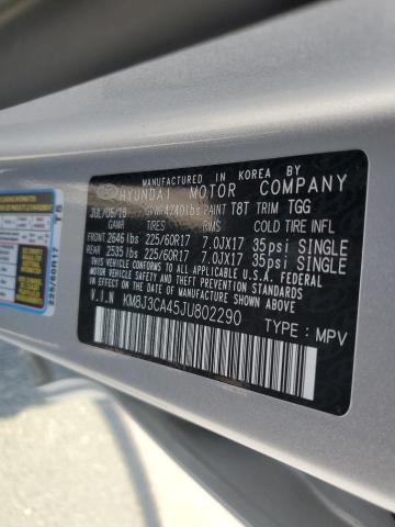 2018 Hyundai Tucson Sel VIN: KM8J3CA45JU802290 Lot: 59863504