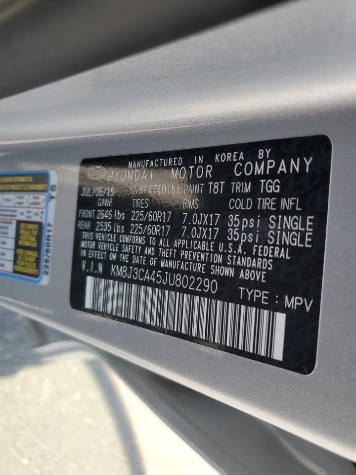 KM8J3CA45JU802290 2018 Hyundai Tucson Sel