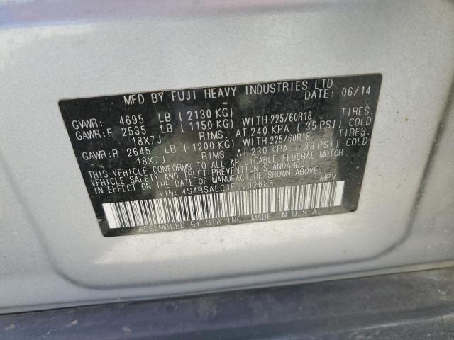 2015 Subaru Outback 2.5I Limited VIN: 4S4BSALC1F3202685 Lot: 60750874