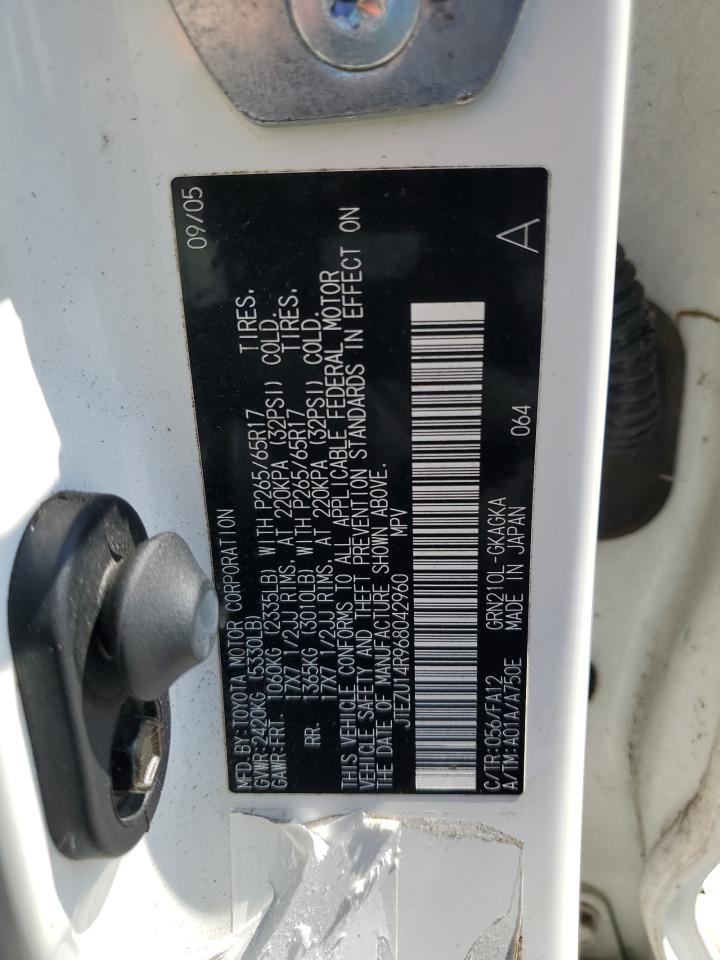 JTEZU14R968042960 2006 Toyota 4Runner Sr5